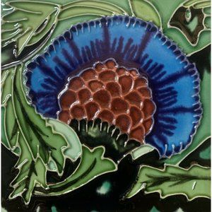 Flower Decorative  Ceramic Wall Art Tile 4x4